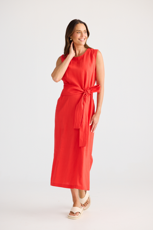 Brave + True Turning Point Dress BT25374-2 in poppy red – Dotique