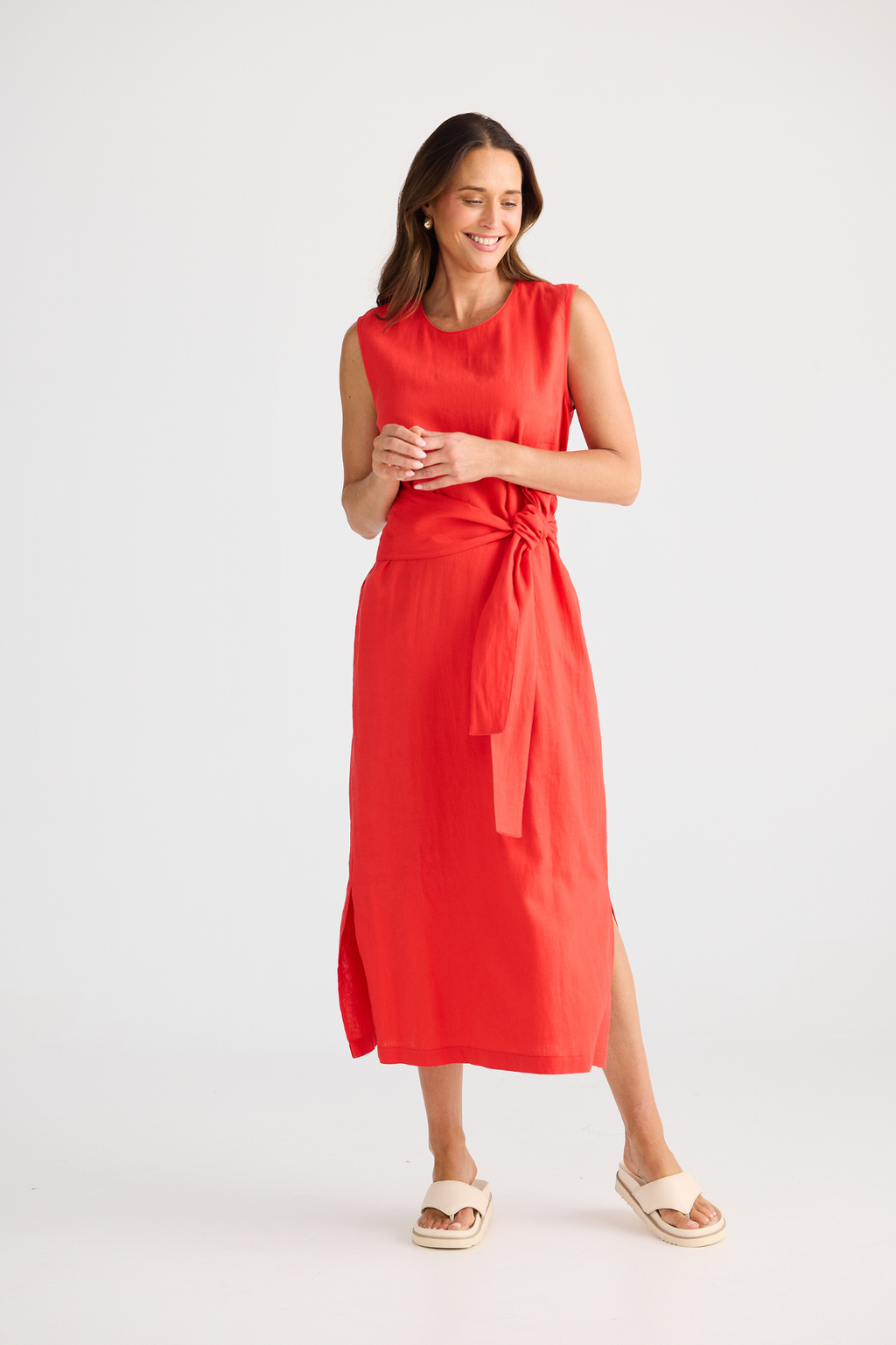 Brave + True Turning Point Dress BT25374-2 in poppy red – Dotique