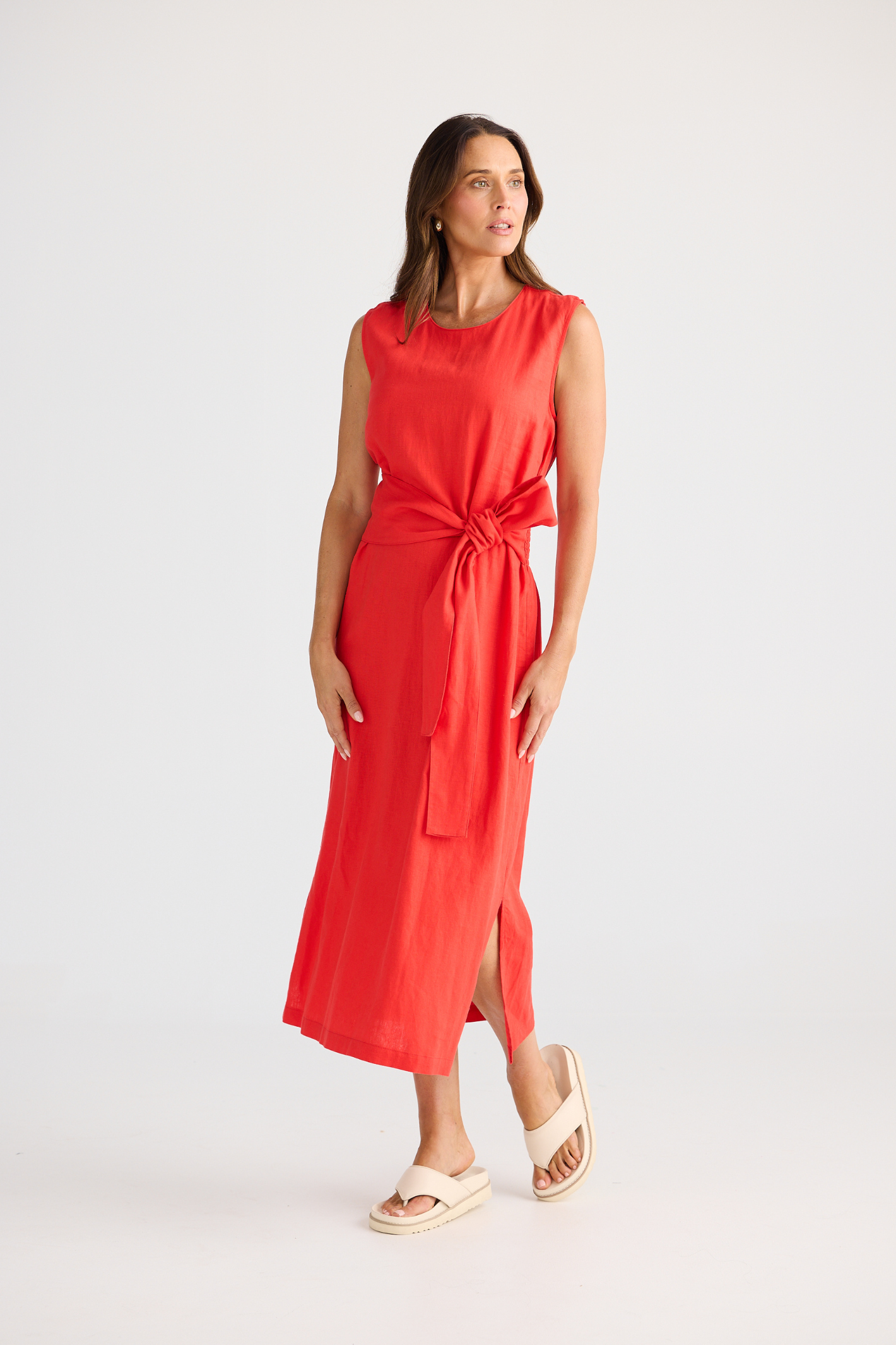 Brave + True Turning Point Dress BT25374-2 in poppy red – Dotique