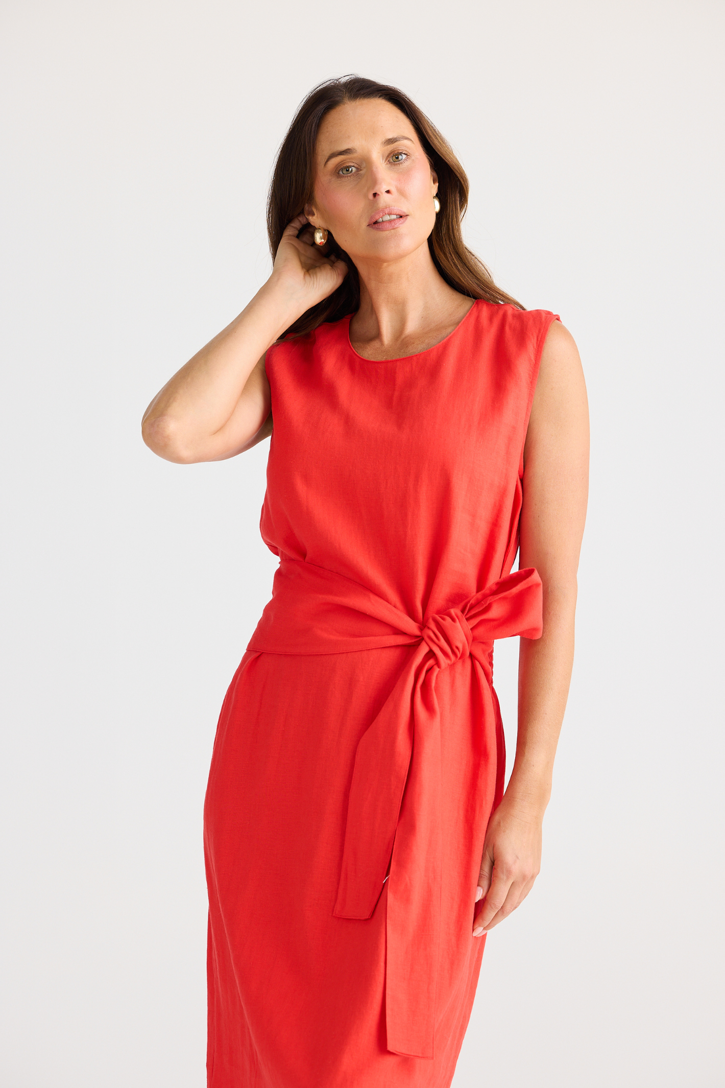Brave + True Turning Point Dress BT25374-2 in poppy red – Dotique