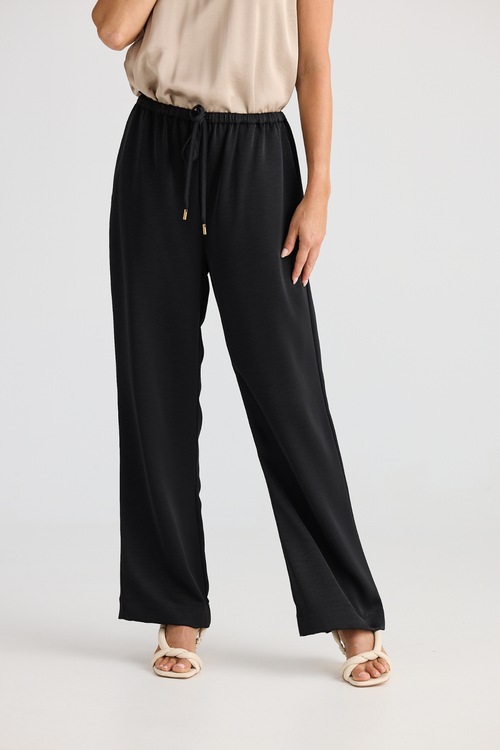 Dotique Brave + True BT25390 Boulevard Pant in black with relaxed straight-leg fit