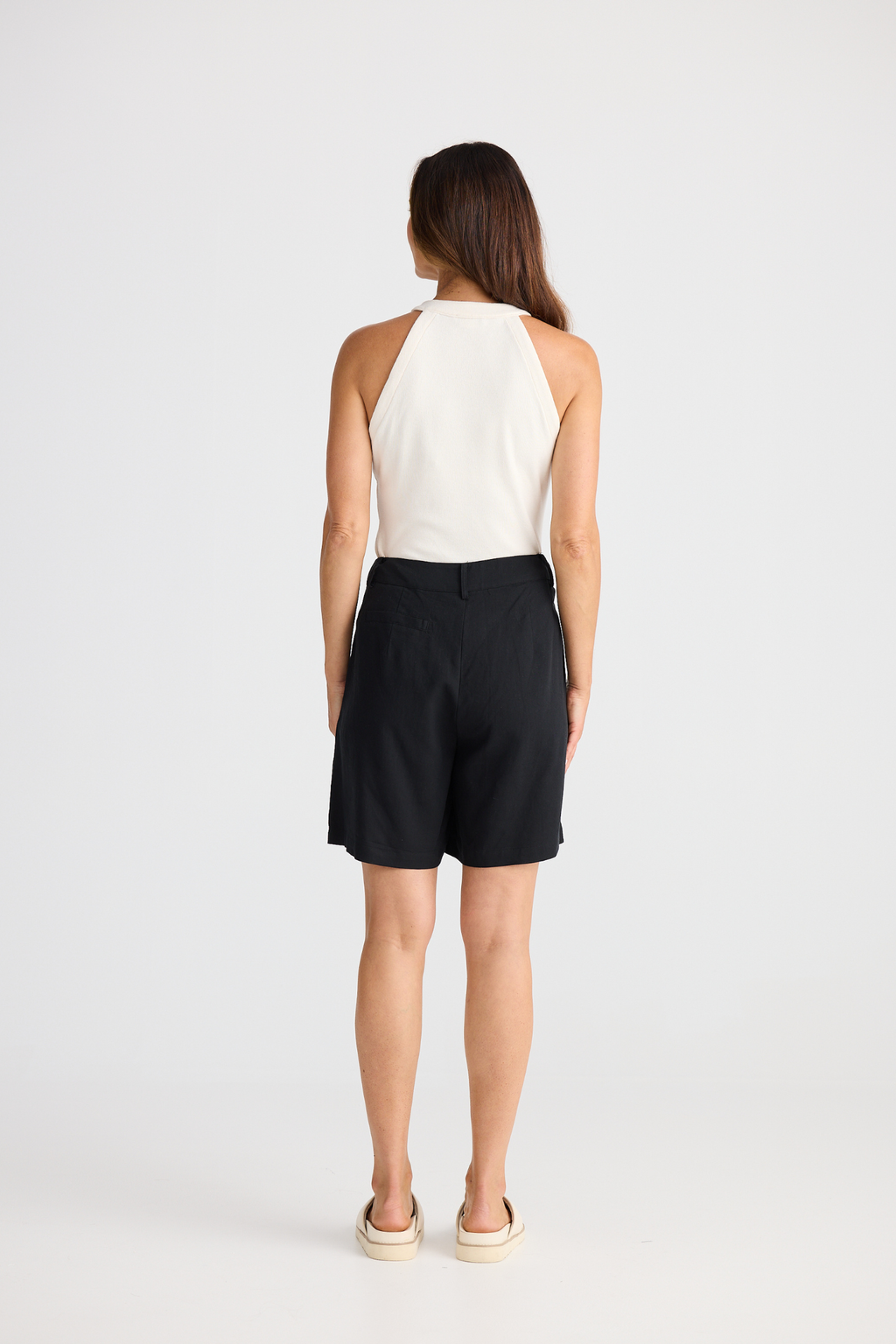 Dotique Brave + True BT25419 Eden Short in black with tailored fit and front pockets