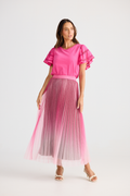 Brave + True West End Skirt BT25440-1 in hot pink ombre – Dotique