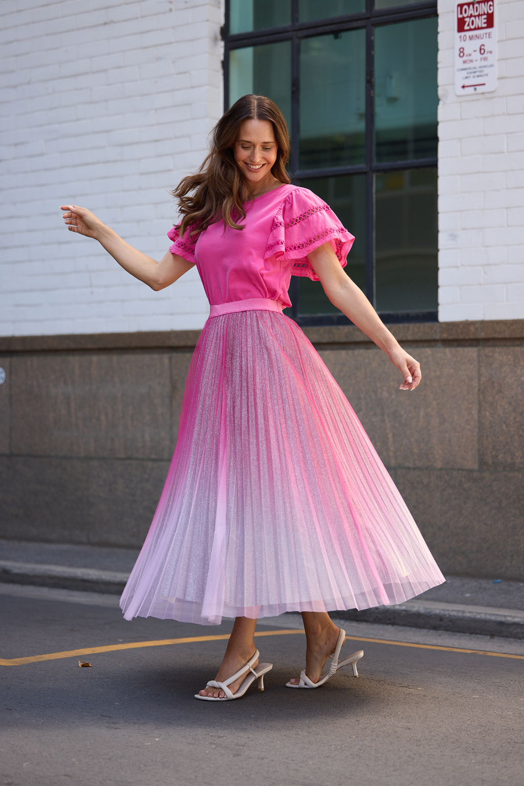 Brave + True West End Skirt BT25440-1 in hot pink ombre – Dotique