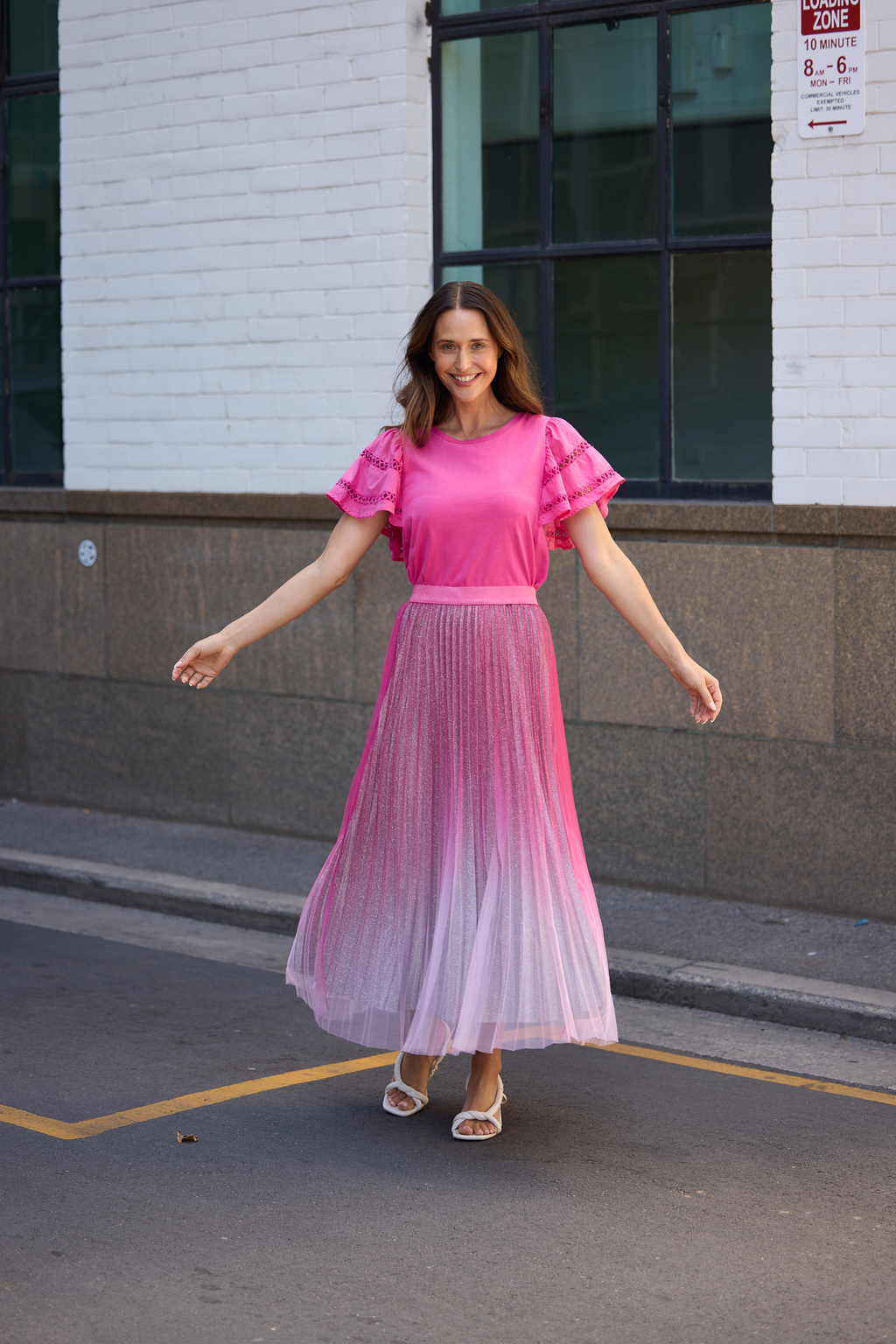 Brave + True West End Skirt BT25440-1 in hot pink ombre – Dotique
