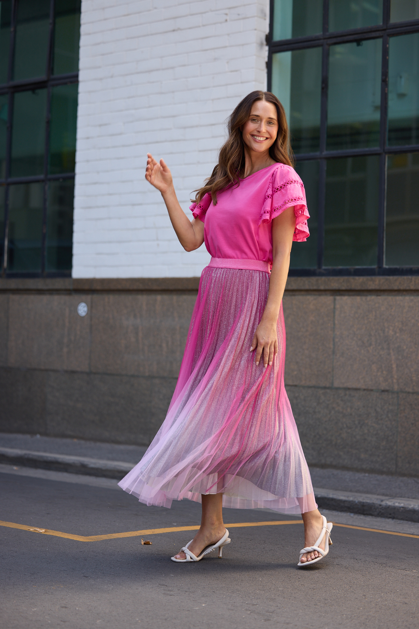 Brave + True West End Skirt BT25440-1 in hot pink ombre – Dotique