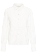Cream Snow White CRAdeline cotton blend shirt with classic collar and button front at Dotique