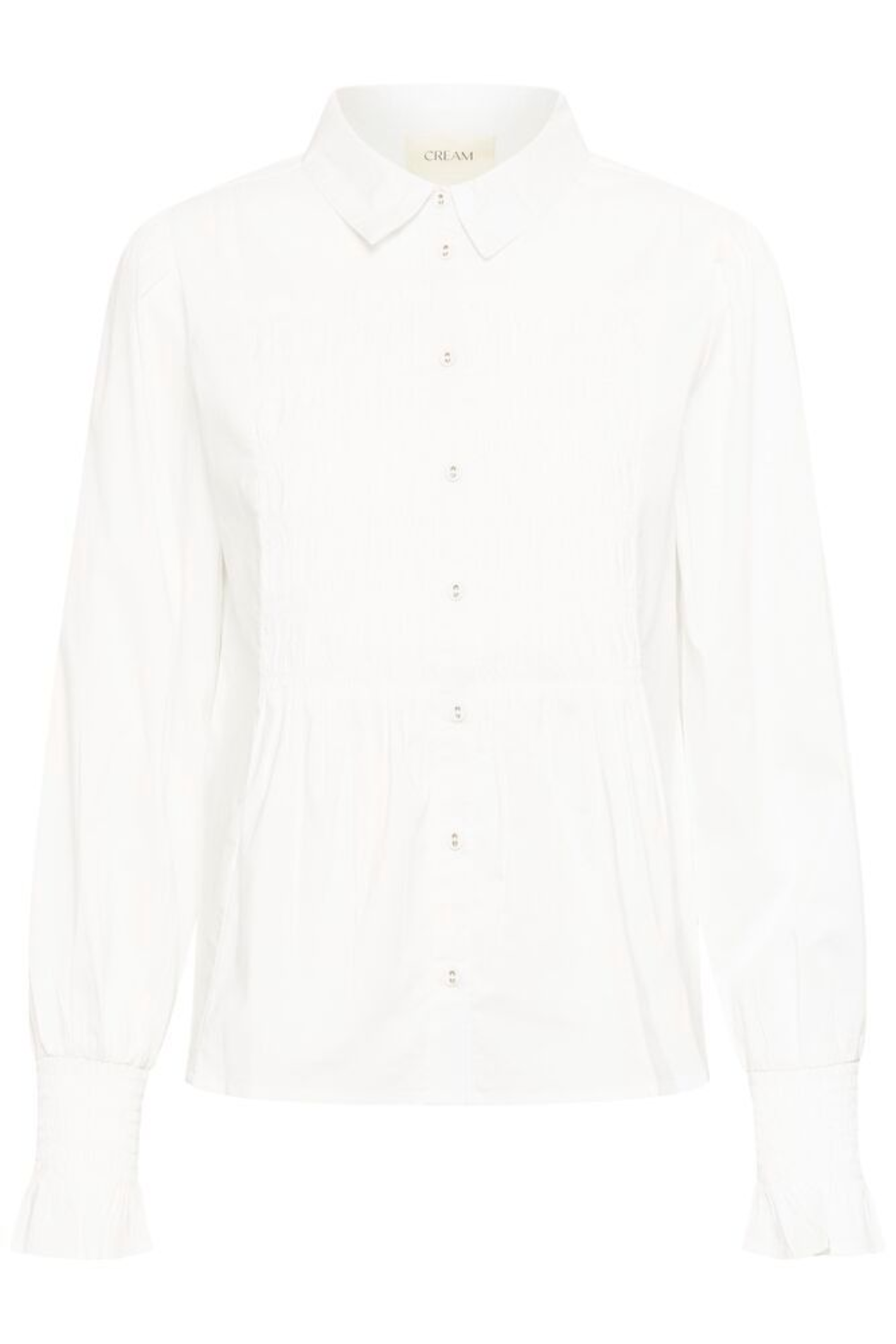 Cream Snow White CRAdeline cotton blend shirt with classic collar and button front at Dotique