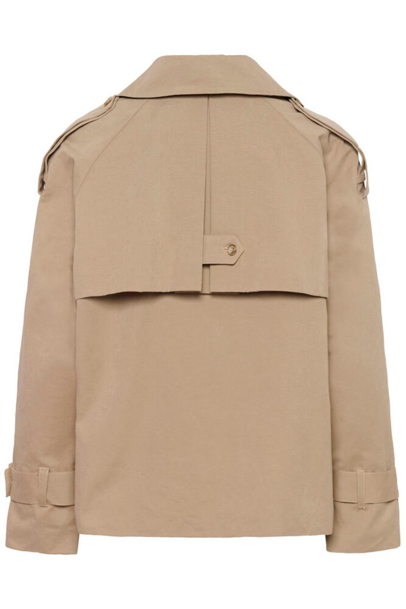 Cream CRDrookie short trenchcoat in savannah tan. A relaxed fit, hip-length woven jacket with long sleeves. Easy everyday layering from Dotique.