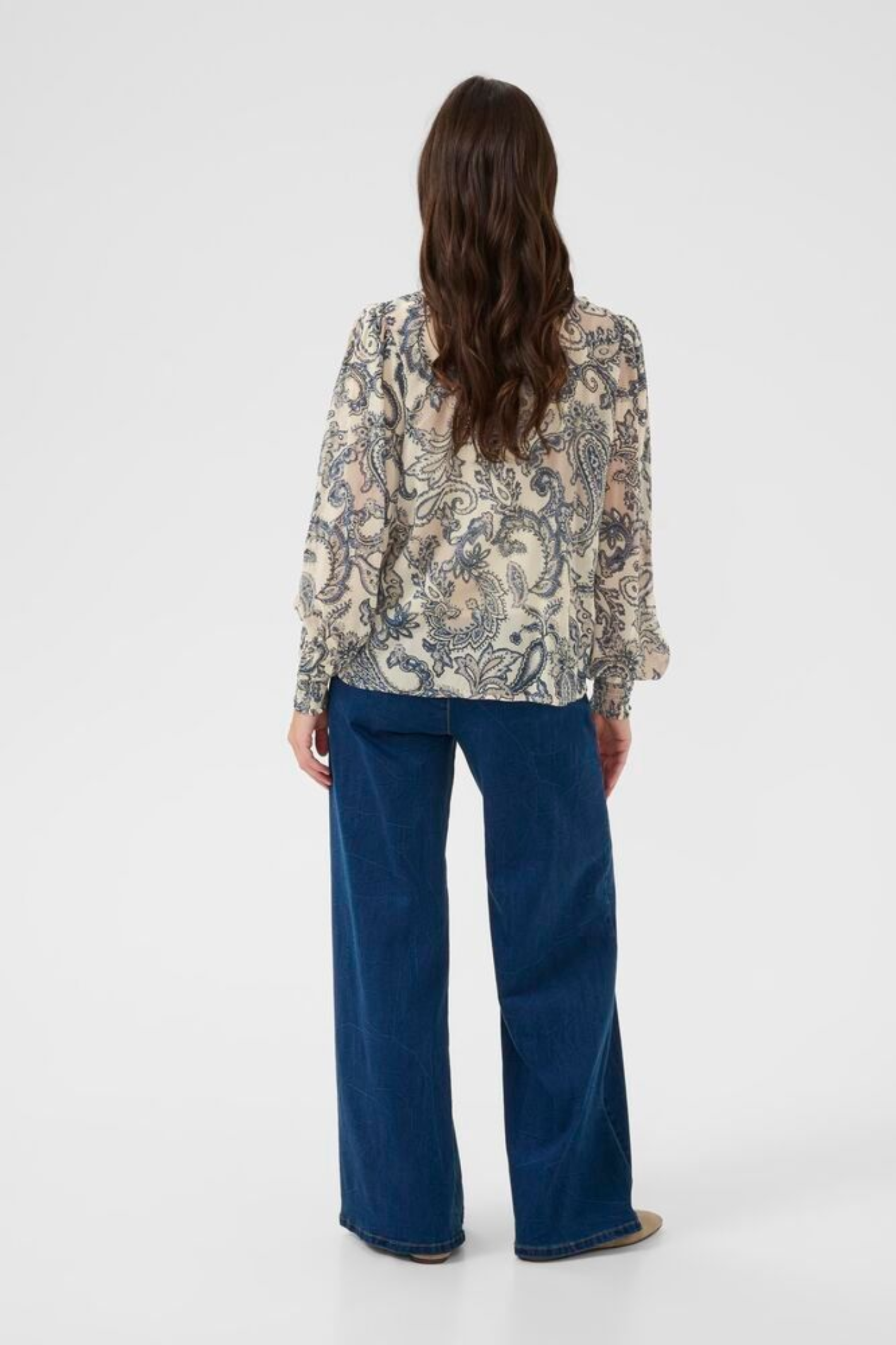 Cream CRBea Blouse in cafe paisley print. Lightweight viscose blouse with a relaxed fit, perfect for everyday styling. Shop at Dotique.