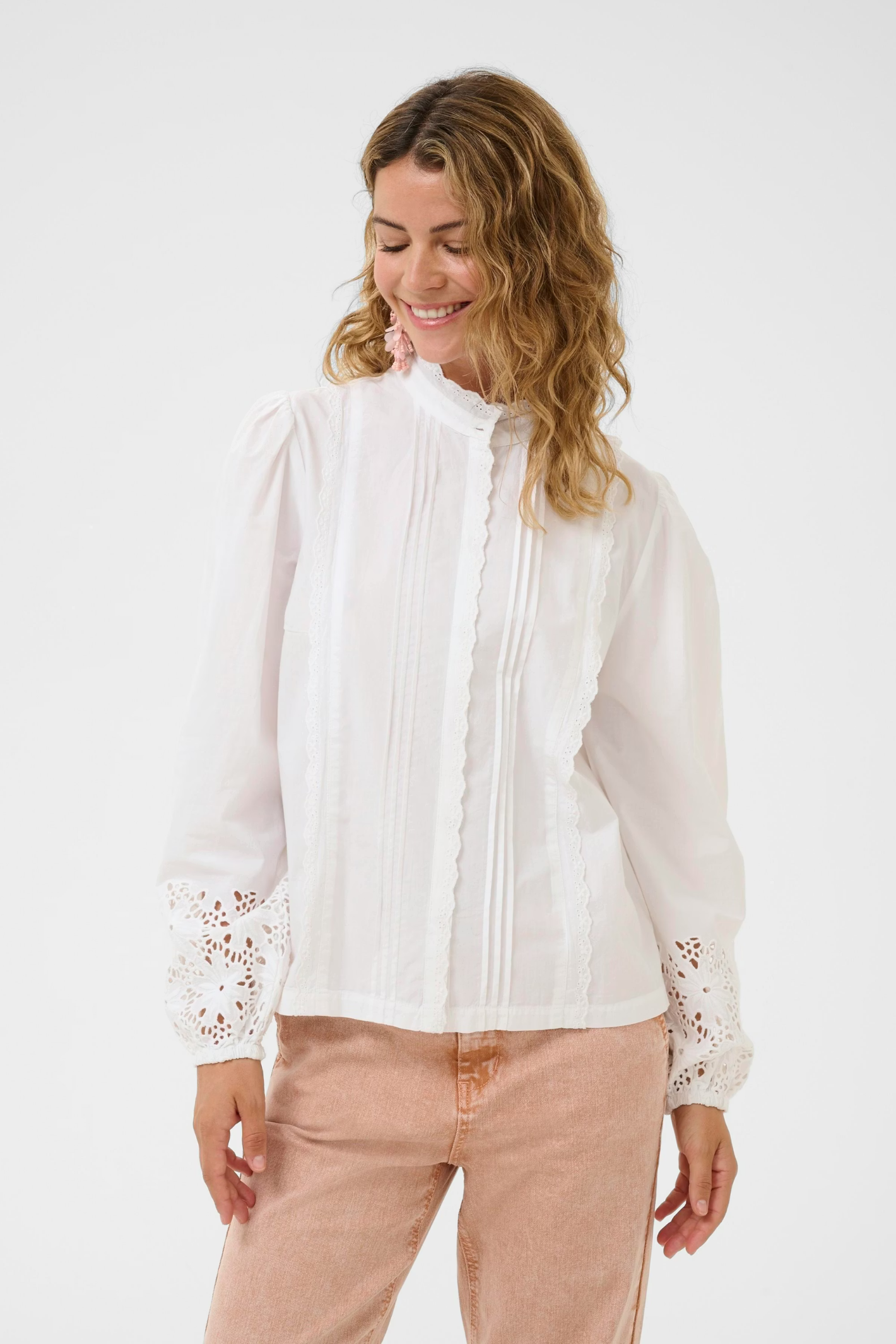 Cream CRChloe Shirt in snow white. A timeless cotton shirt with a classic fit, perfect for everyday styling. Shop at Dotique.