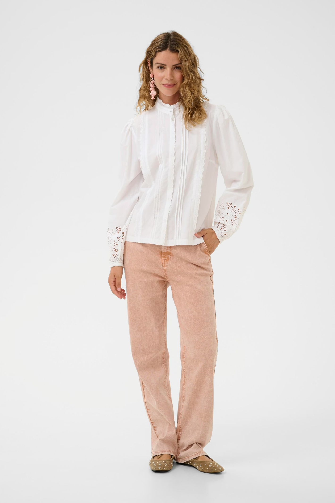 Cream CRChloe Shirt in snow white. A timeless cotton shirt with a classic fit, perfect for everyday styling. Shop at Dotique.