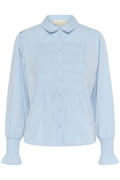 Cream Cashmere Blue CRAdeline cotton blend shirt with classic collar and button front at Dotique