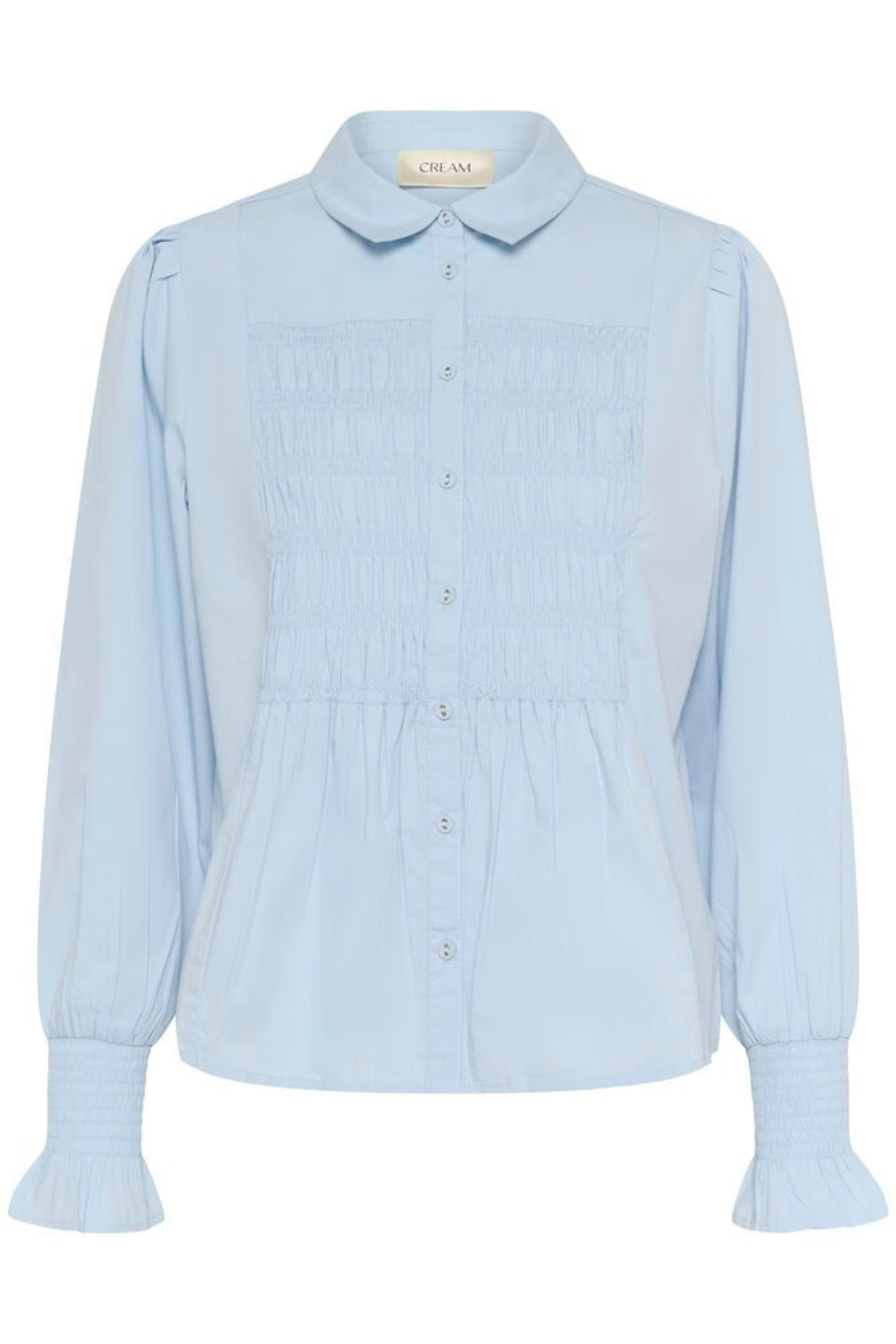Cream Cashmere Blue CRAdeline cotton blend shirt with classic collar and button front at Dotique