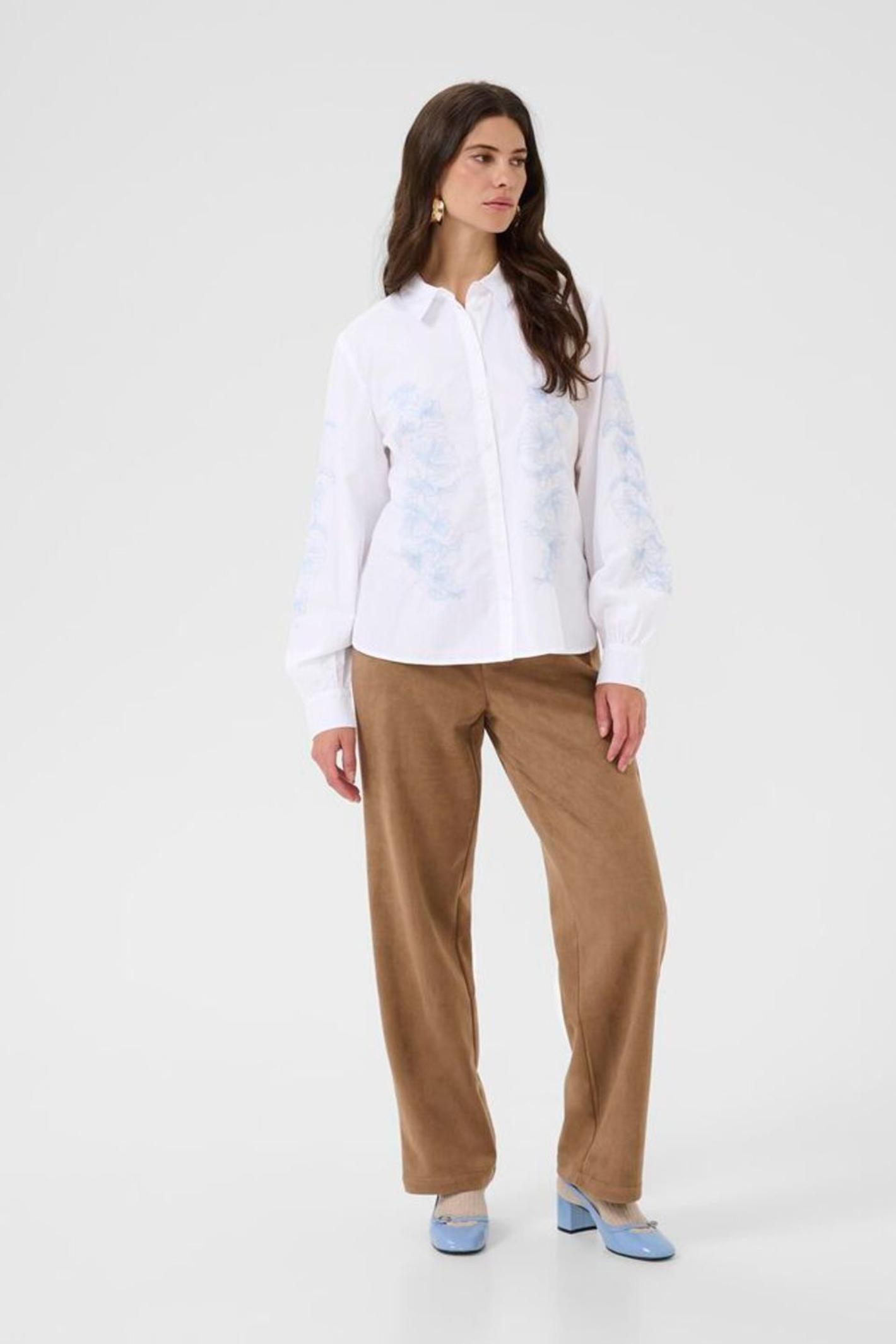 White cotton embroidered shirt by Cream. Light, breathable and easy to wear with jeans or tailoring. Shop now at Dotique.