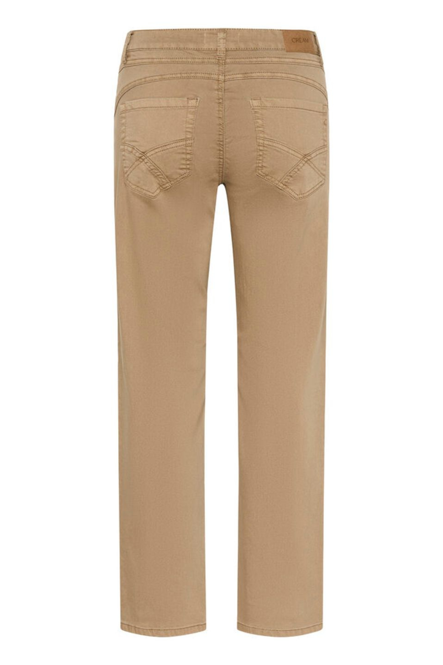 Straight leg twill jeans in coco crème by Cream. Soft stretch, flattering fit and easy to wear with extra length. Shop now at Dotique.