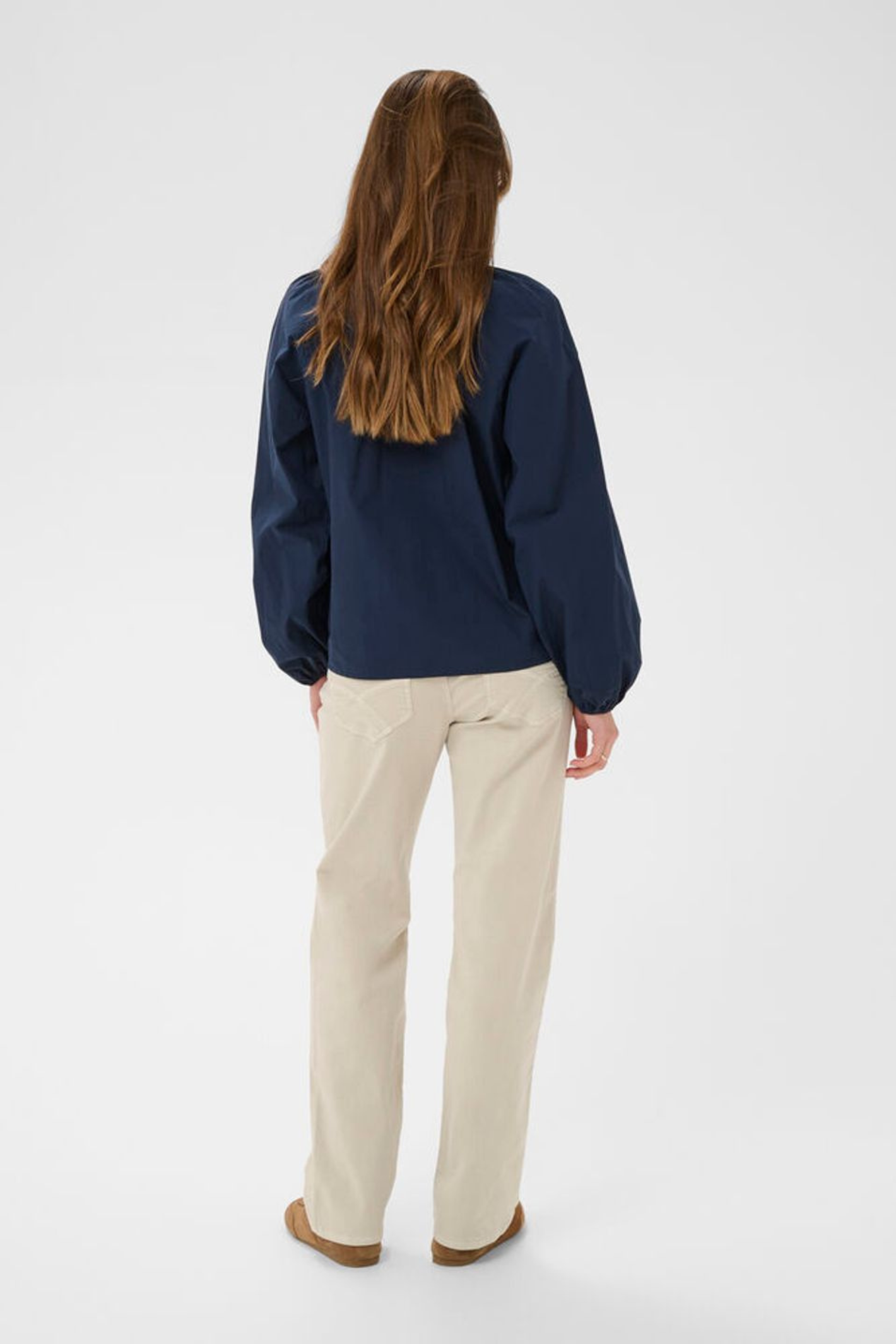 Straight leg twill jeans in oatmeal by Cream. Soft stretch, comfortable fit and easy to style for everyday wear. Shop now at Dotique.