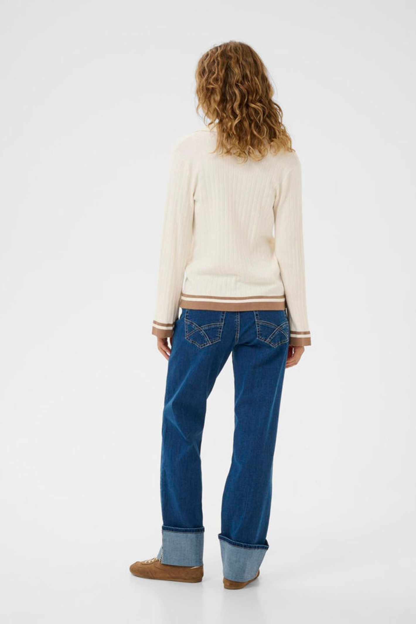 Cream 10614623 CRVillea Polo Whisper White by Cream shown from behind, shop Cream at Dotique for timeless style.