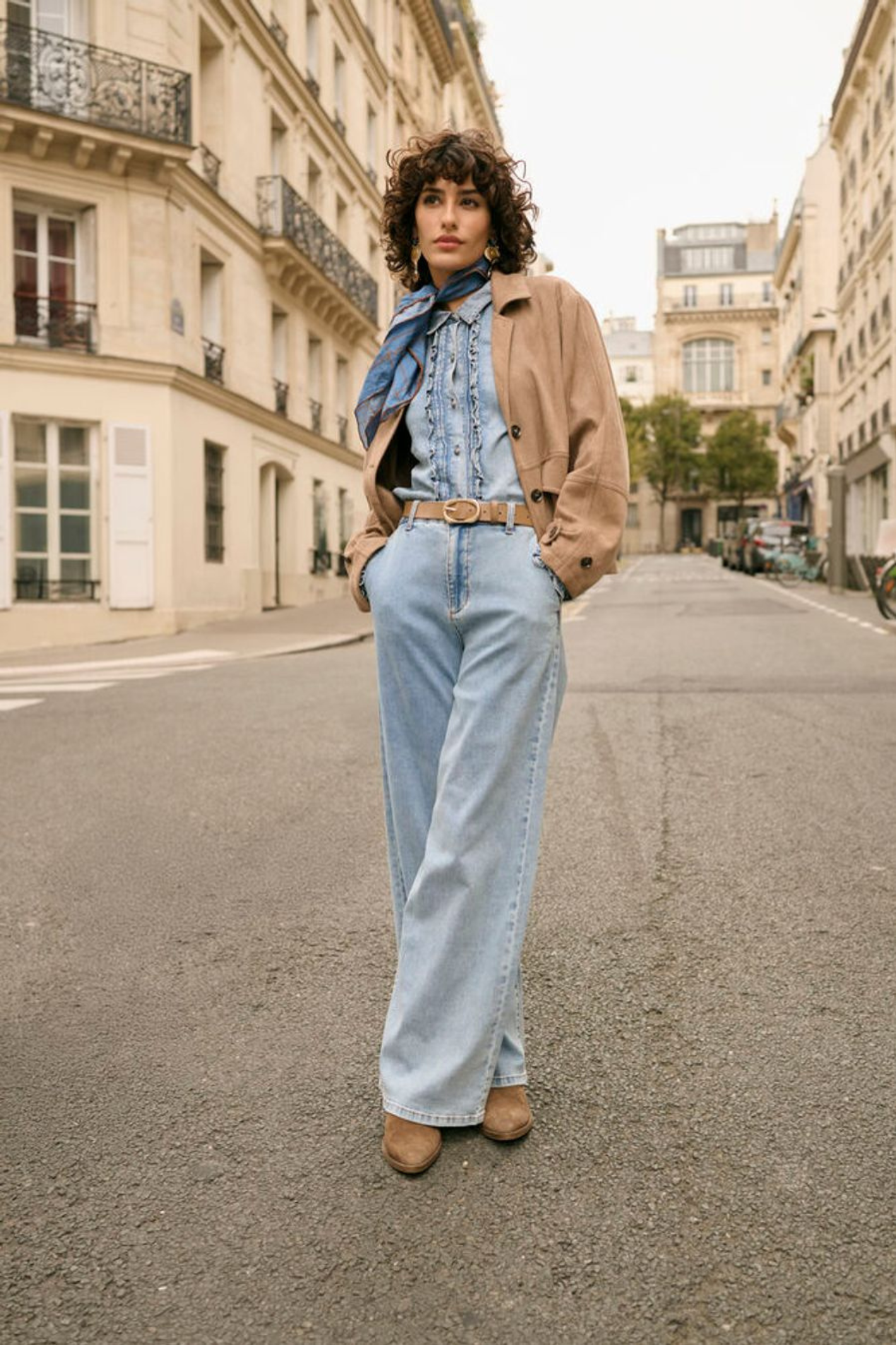 Light blue wide leg jeans by Cream with a high waist and soft stretch. Easy to wear and flattering for everyday style. Shop now at Dotique.