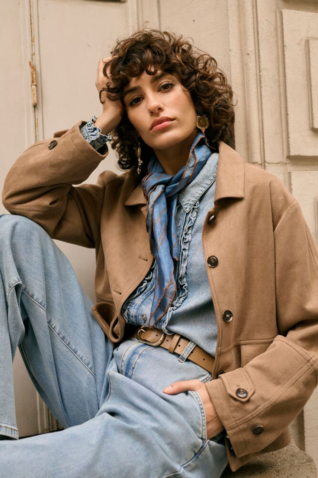 Light blue wide leg jeans by Cream with a high waist and soft stretch. Flattering and comfortable for everyday wear. Shop now at Dotique.