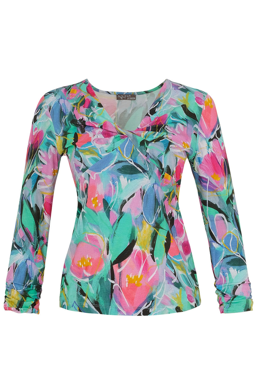  dolcezza-25663-pure-joy-by-natasha-eveleigh-v-neck-sleeved-print-top