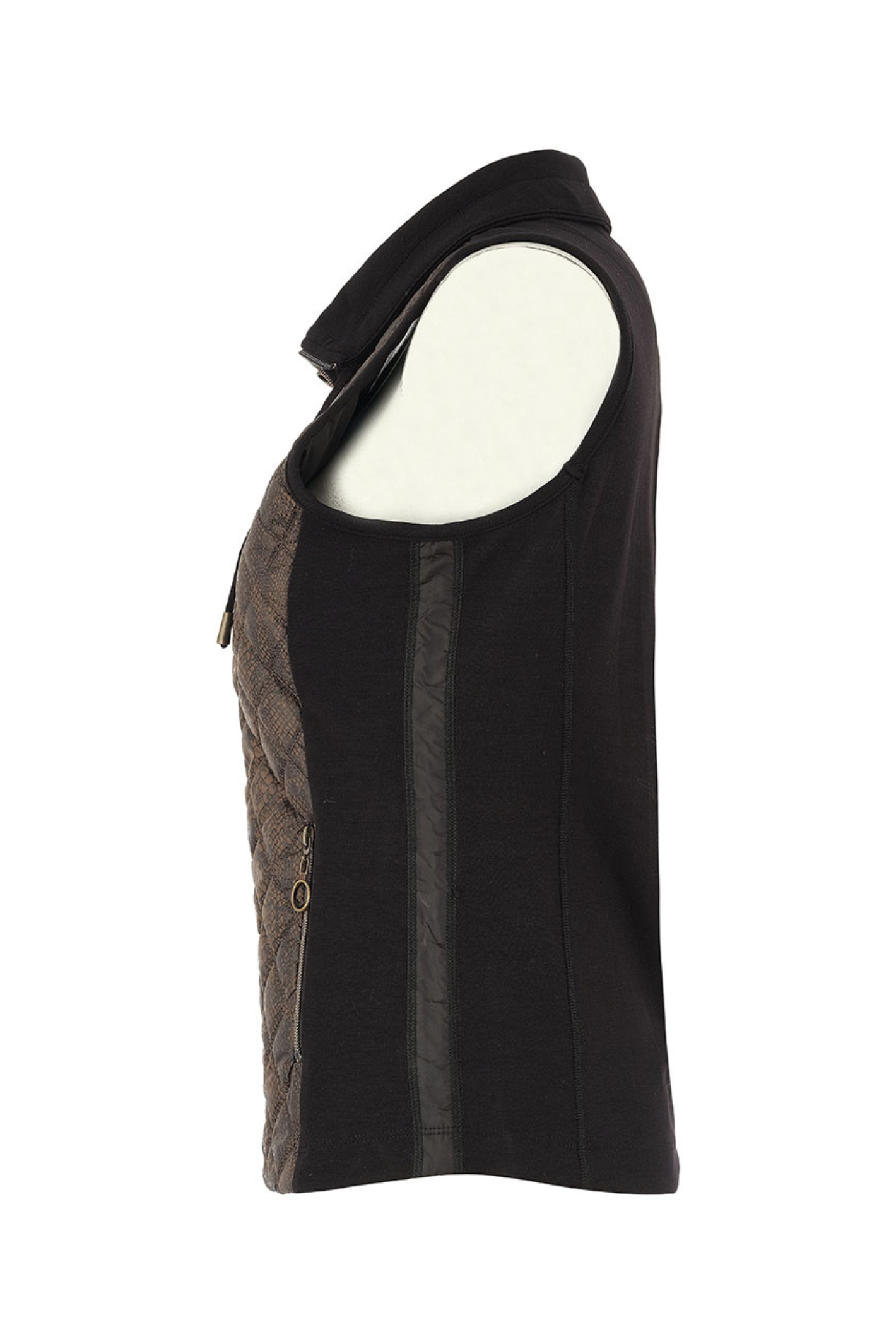Dolcezza 75158 Quilted Snake-Print Zip Gilet