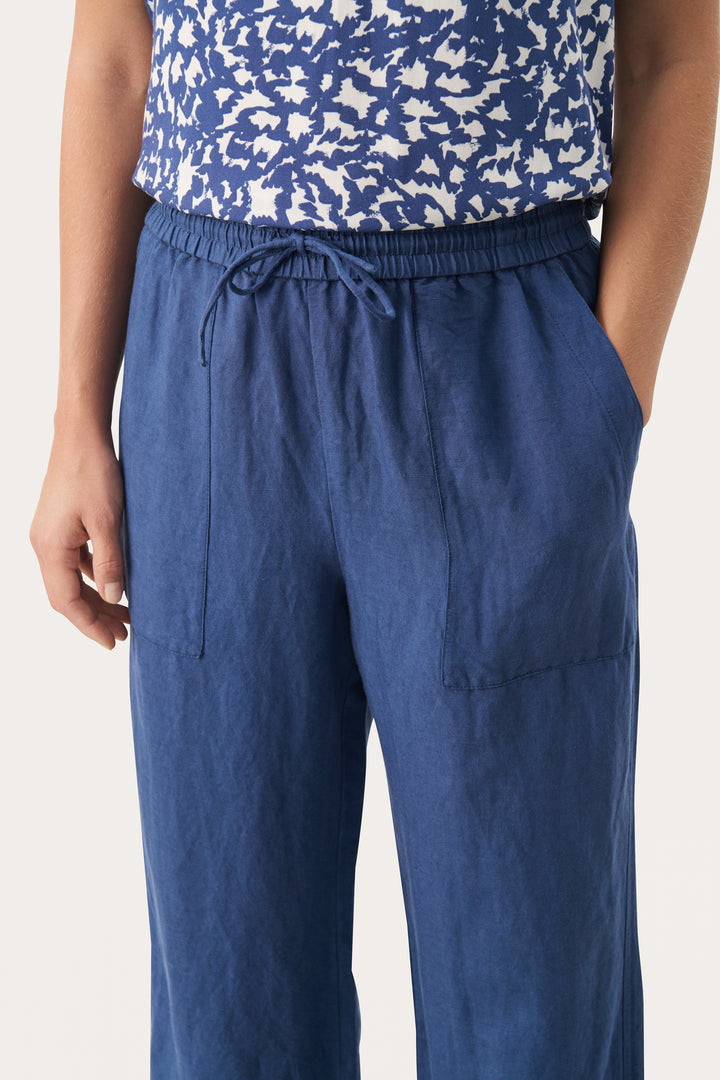 Part Two 30309696 EniolasPW PA Linen Mix Cropped Trousers Oceana