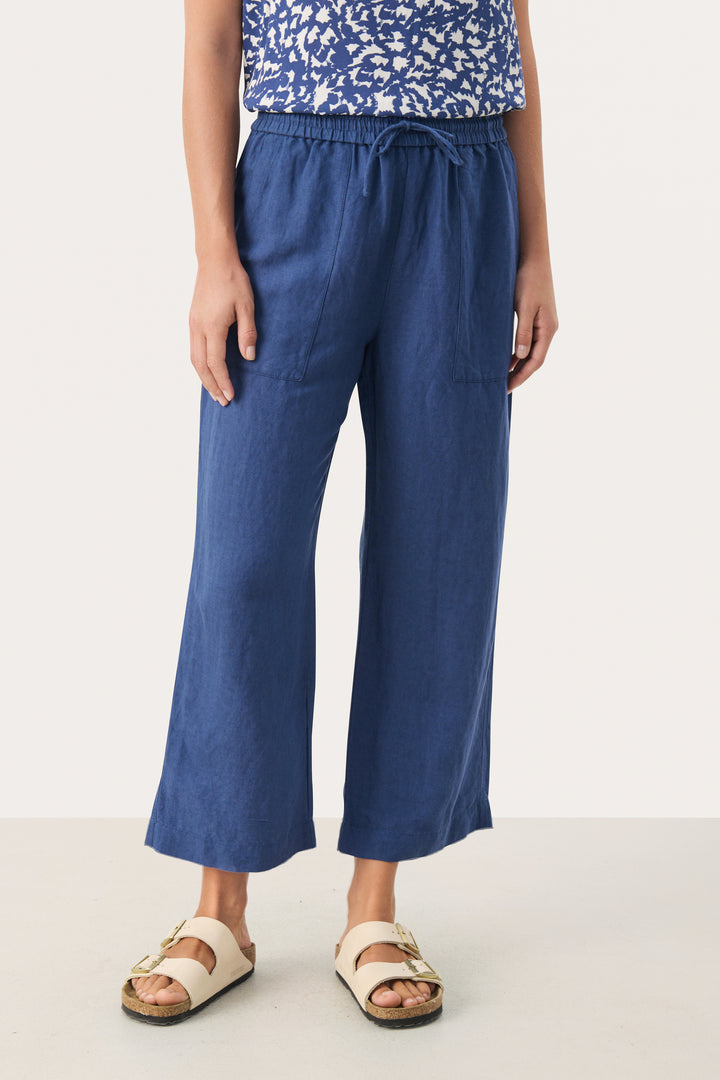 Part Two 30309696 EniolasPW PA Linen Mix Cropped Trousers Oceana