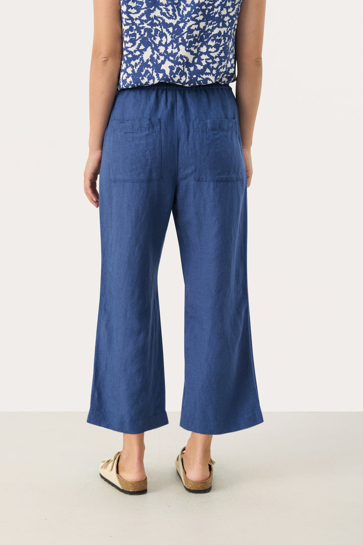 Part Two 30309696 EniolasPW PA Linen Mix Cropped Trousers Oceana