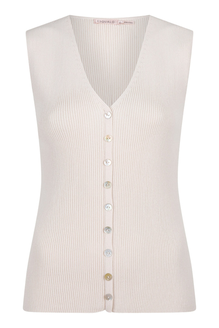 dotique-esqualo-07014-v-neck-button-sleeveless-top-sand-1