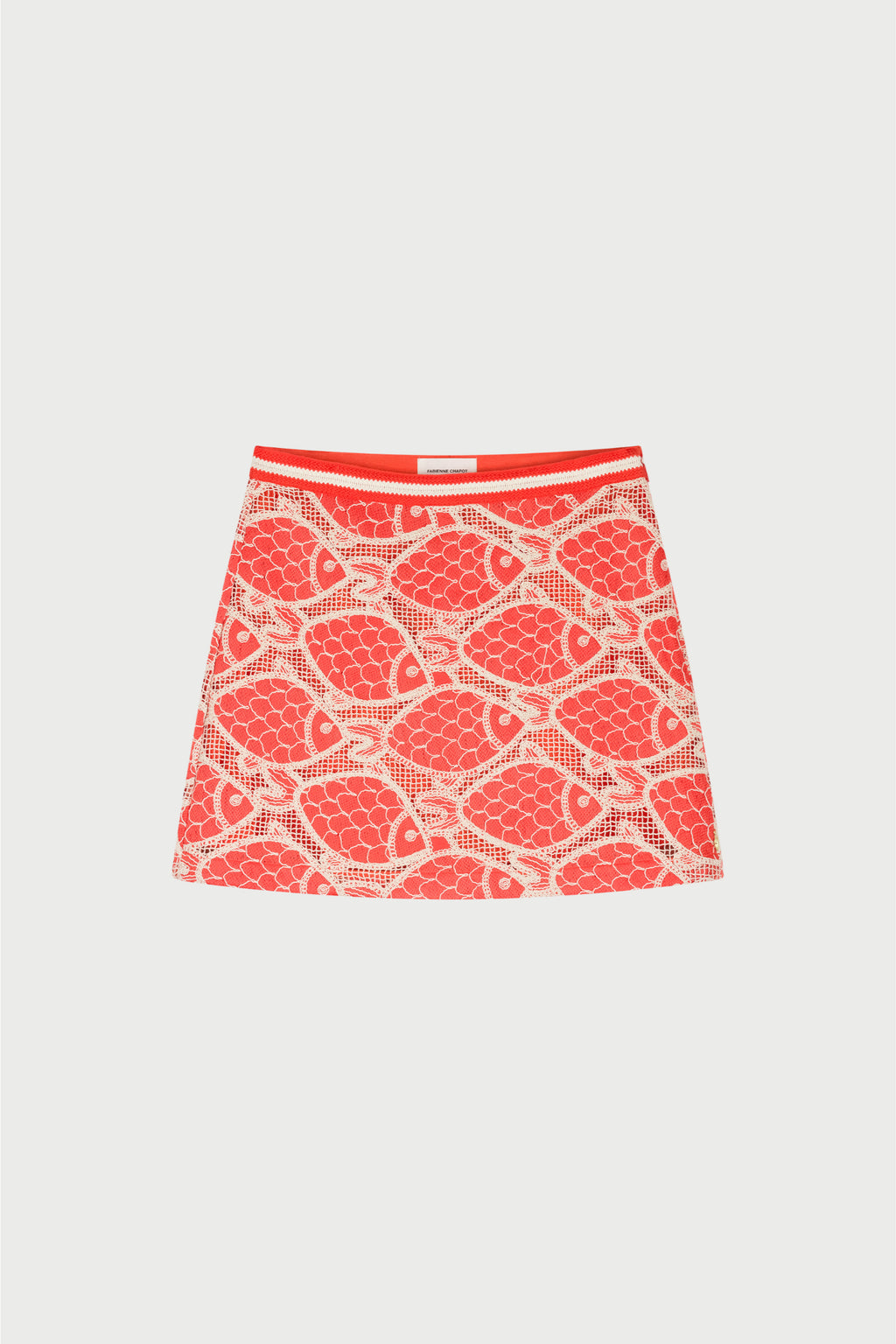 Fabienne Chapot Cato Skirt Tangerine Tango with fish print by Fabienne Chapot Shop Fabienne Chapot at Dotique