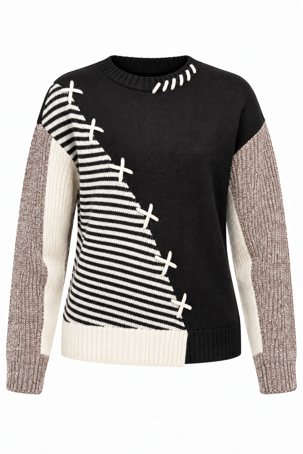 Foil FO8750 Warm Intentions Jumper Black Mix, product view. Shop Foil at Dotique.