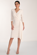 Frank Lyman 268011 Vanilla Dress – back view with ruched detailing – Dotique