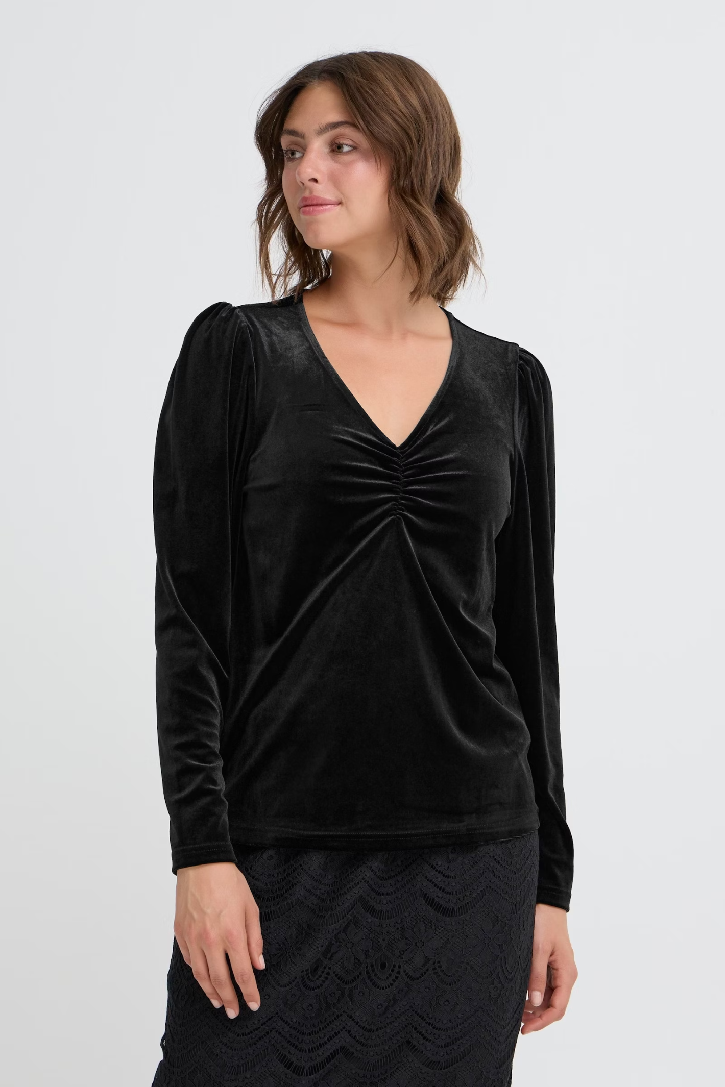 Fransa 20617222 FRCASSANDRA BL 2 Velvet Top Meteorite