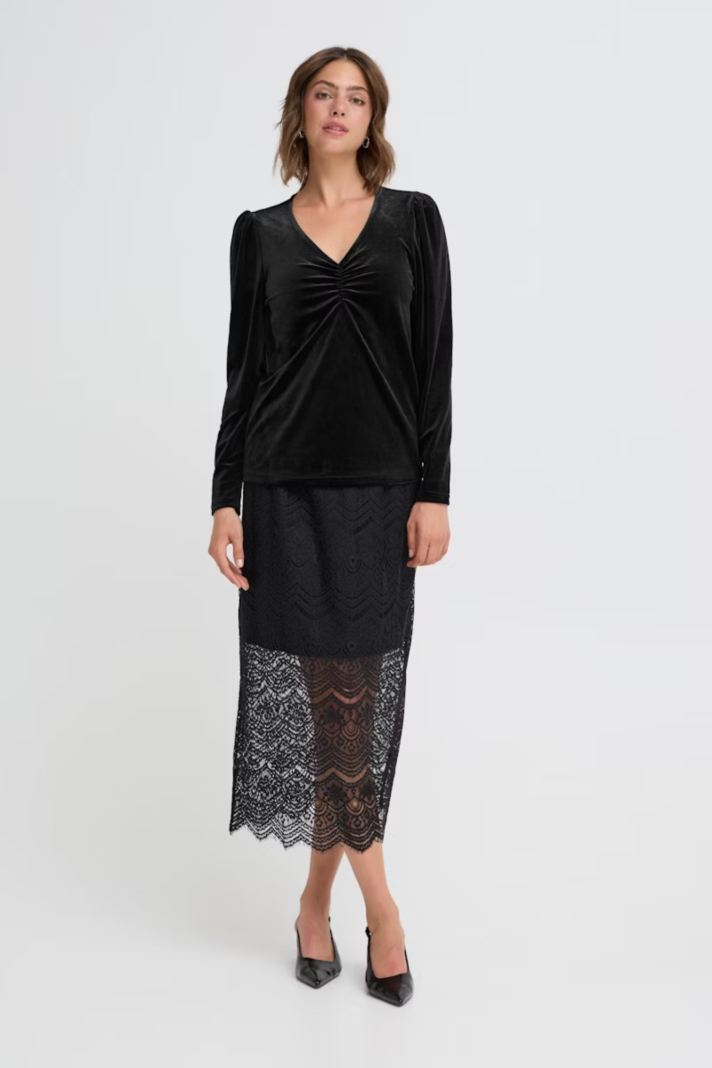 Fransa 20617222 FRCASSANDRA BL 2 Velvet Top Meteorite