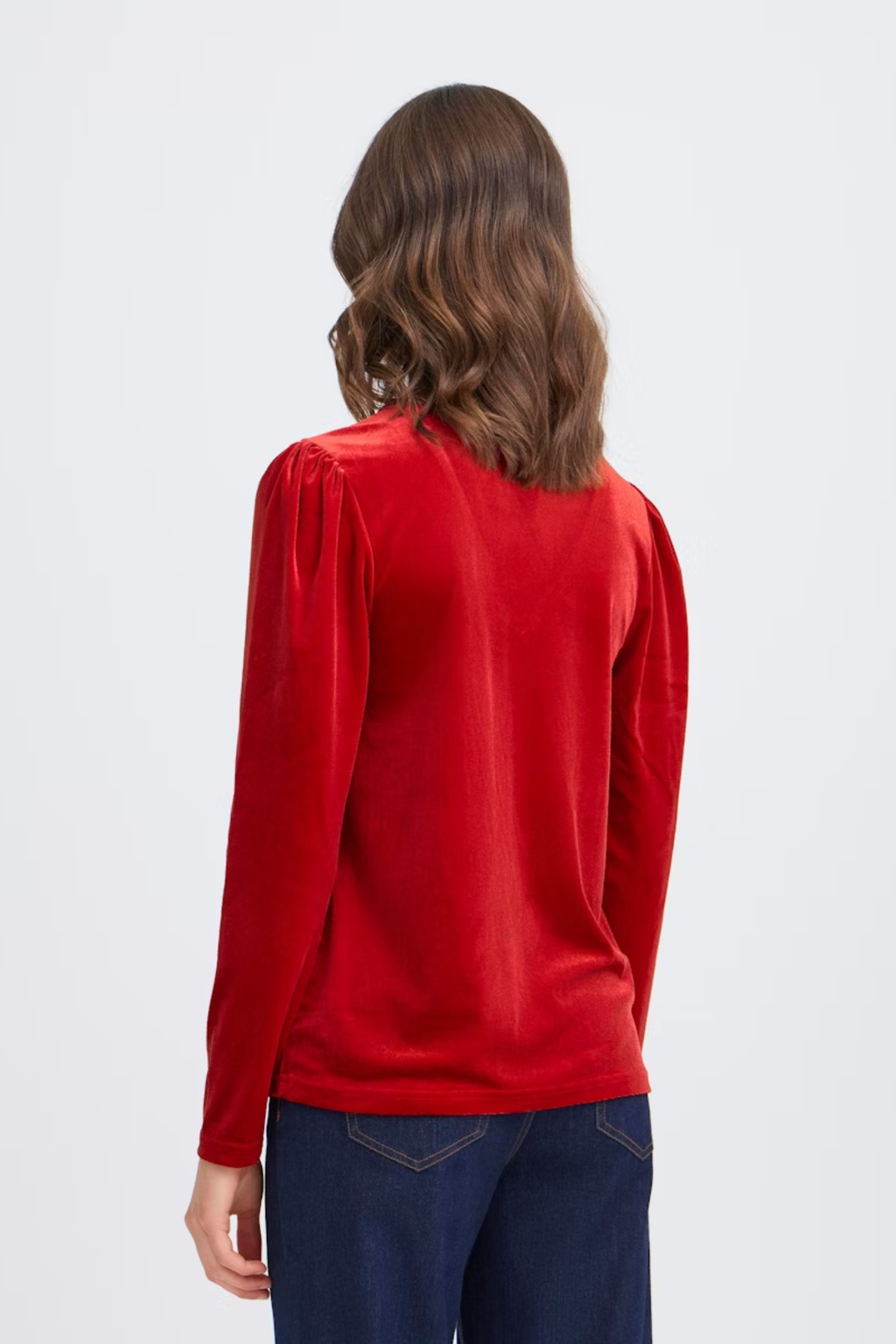 Fransa 20617222 FRCASSANDRA BL 2 Velvet Top Chili Pepper