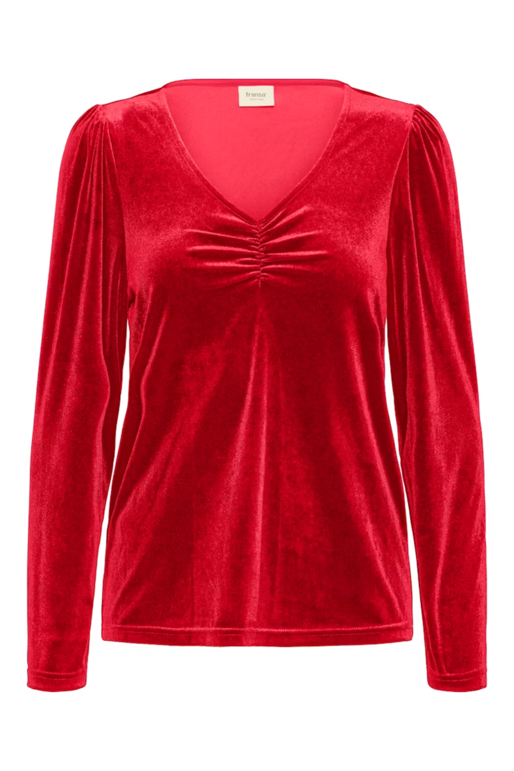 Fransa 20617222 FRCASSANDRA BL 2 Velvet Top Chili Pepper