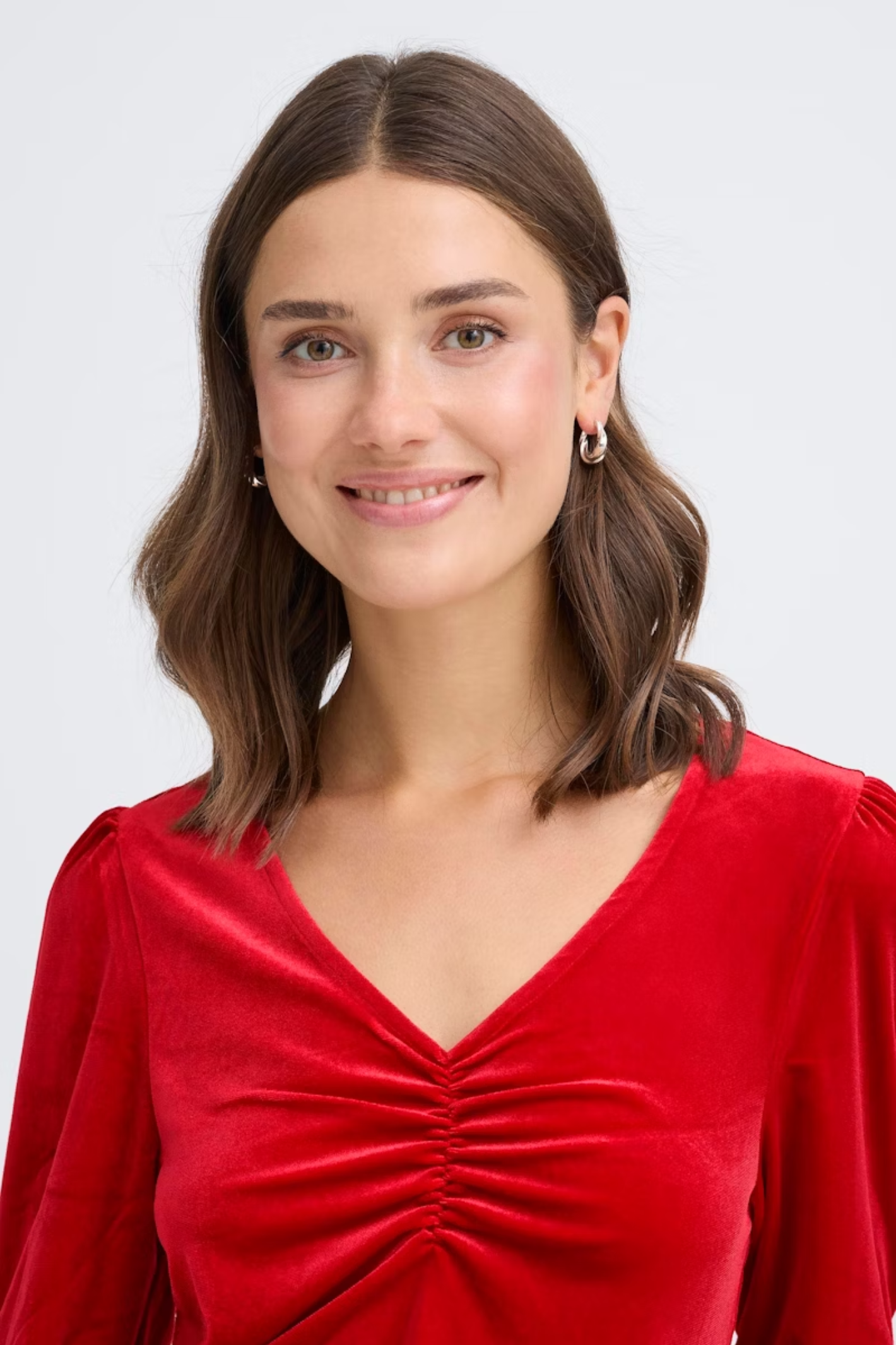 Fransa 20617222 FRCASSANDRA BL 2 Velvet Top Chili Pepper