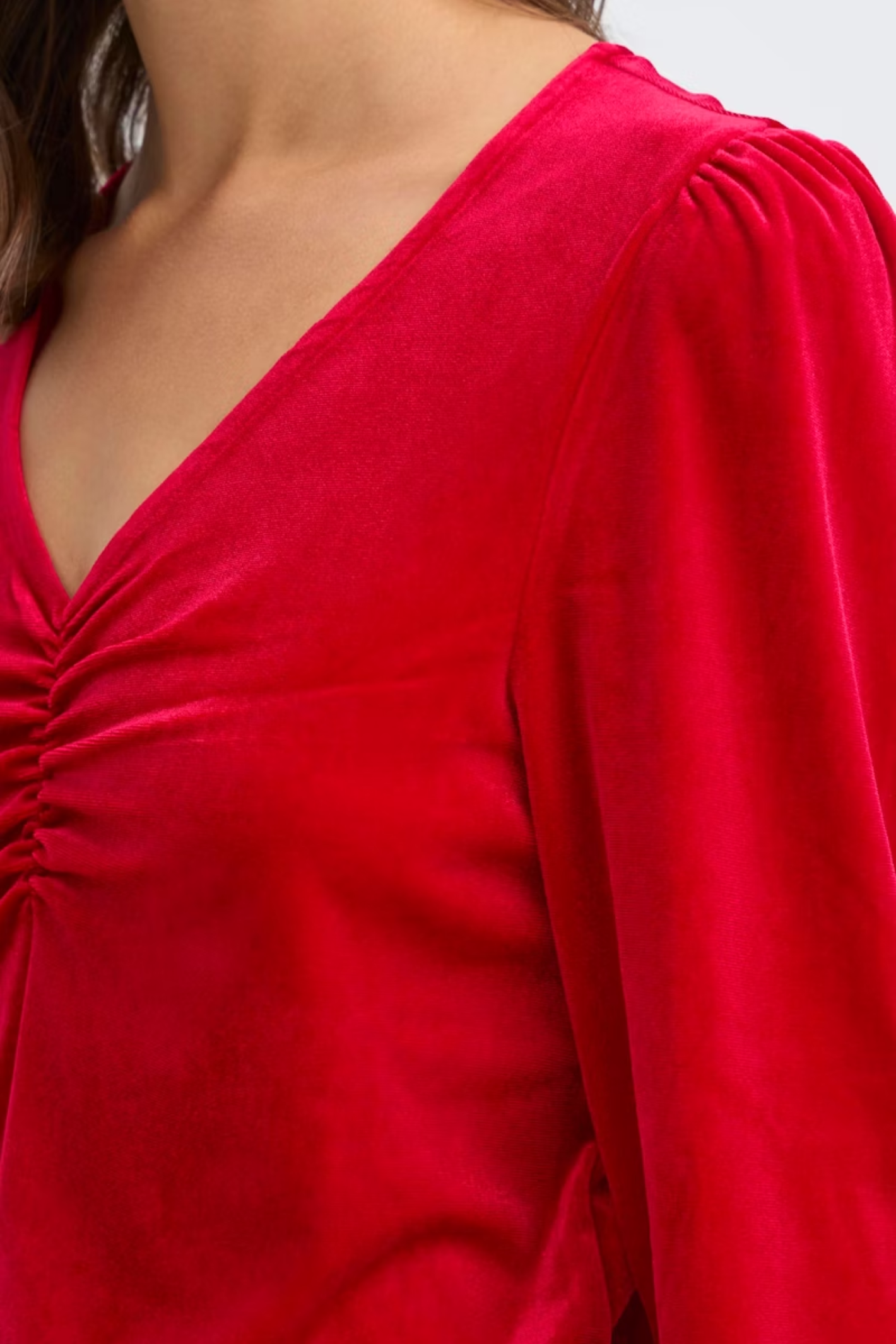 Fransa 20617222 FRCASSANDRA BL 2 Velvet Top Chili Pepper