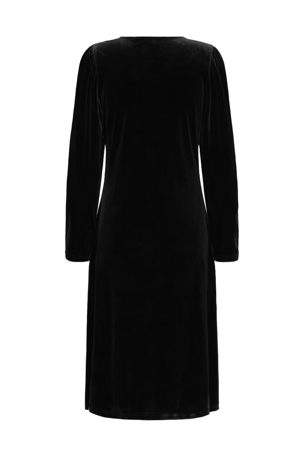 Fransa 20617223 FRCASSANDRA DR 5 Velvet V-Neck Fit and Flare Dress Meteorite