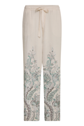Fransa FRADARA dusty sage paisley trousers with wide leg fit and elasticated waist – Dotique
