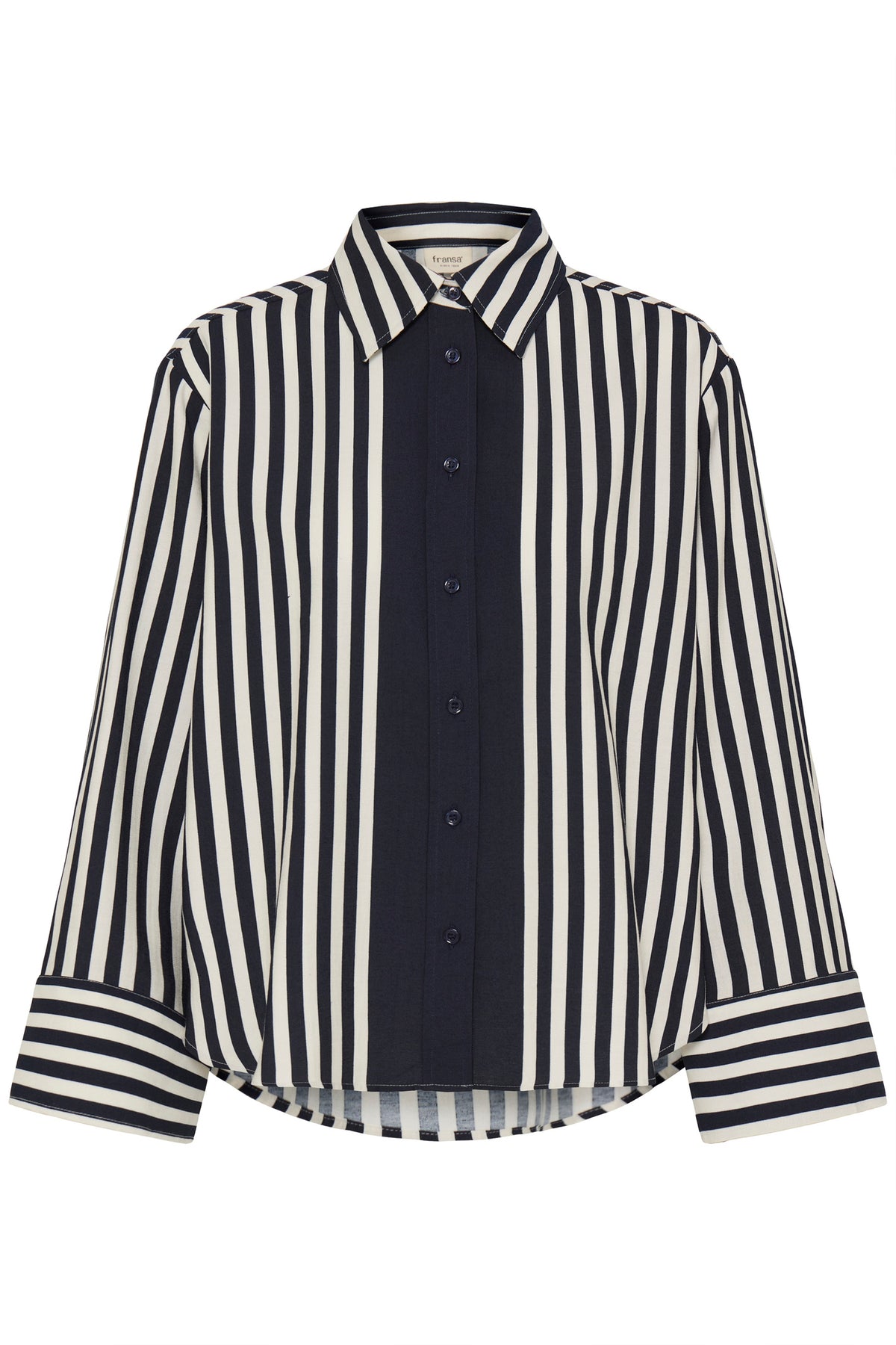 Fransa FRALDAY SH 1 Salute Whisper White Blouse – product front view. Shop Fransa at Dotique.
