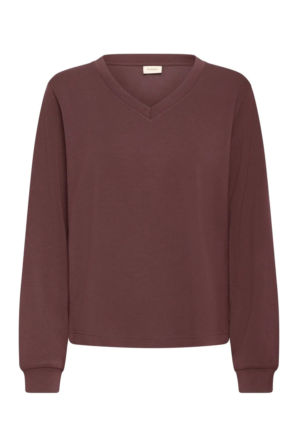 Fransa FRAURORA PU 27 Rum Raisin Jumper – product front. Shop Fransa at Dotique.
