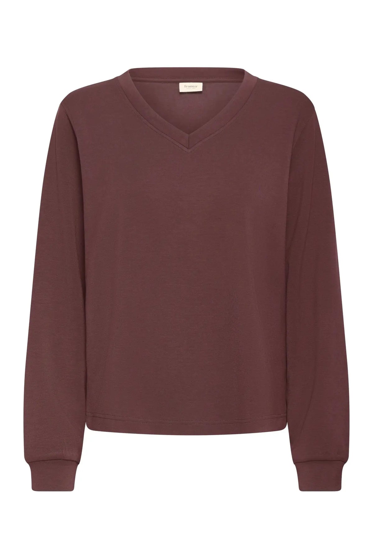 Fransa FRAURORA PU 27 Rum Raisin Jumper – product front. Shop Fransa at Dotique.