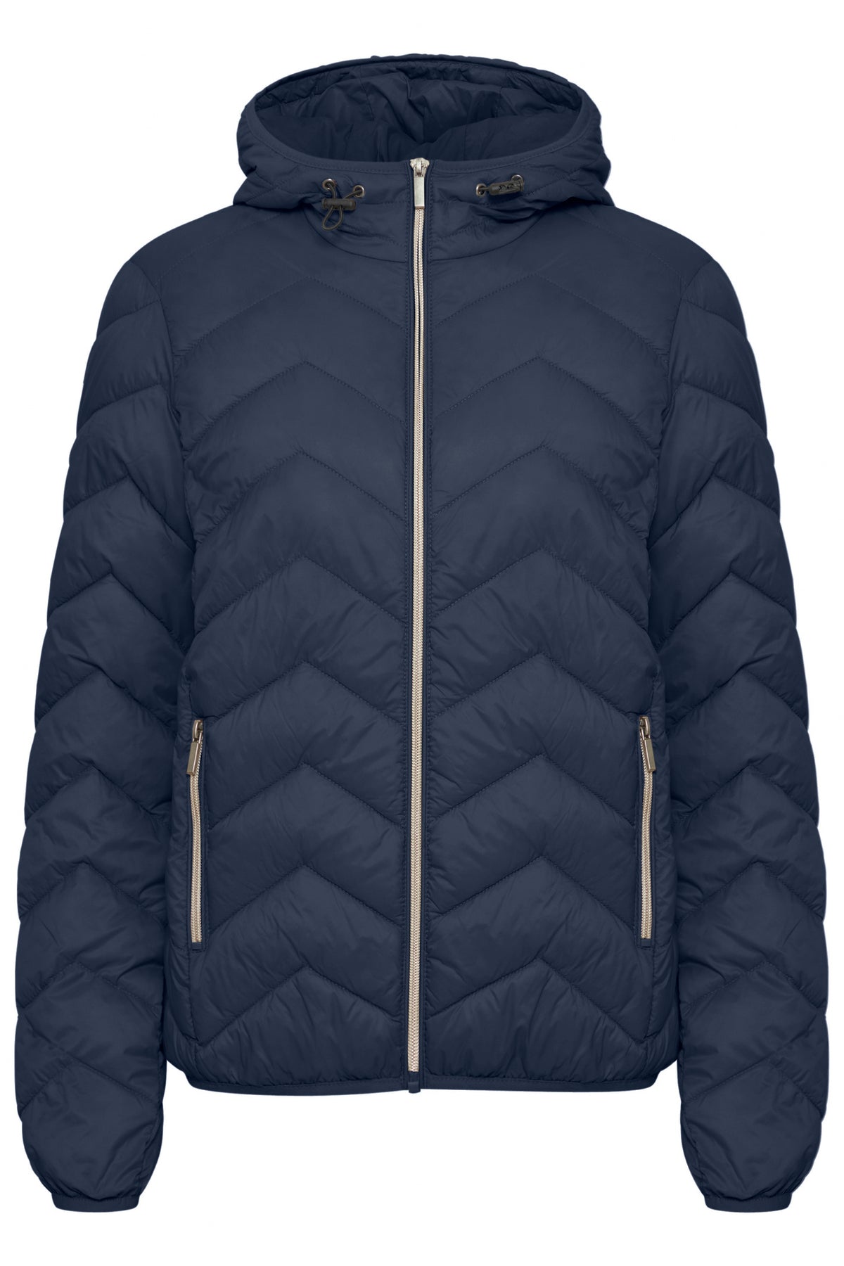 Fransa FRBAPADDING 1 Navy Blazer Padded Jacket – product front. Shop Fransa at Dotique.