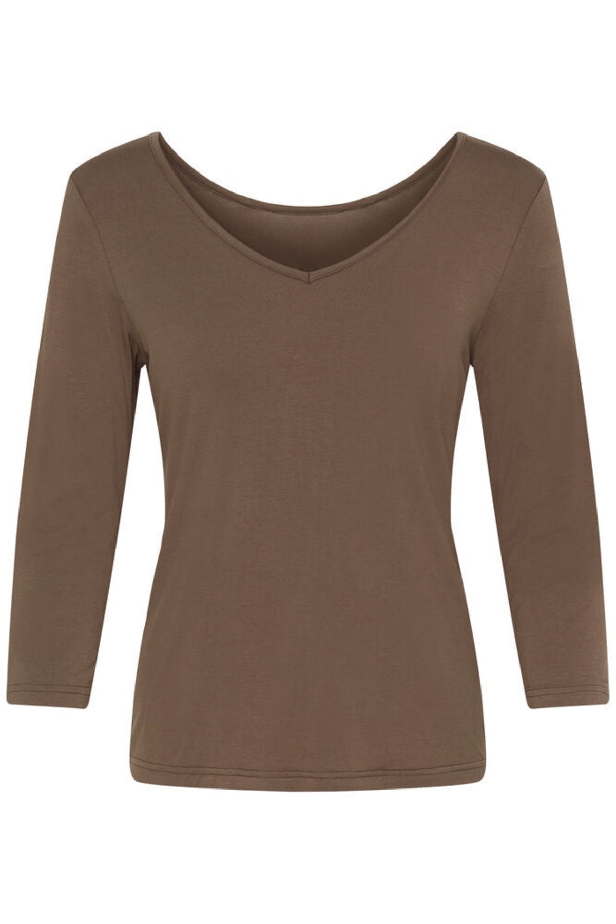 Fransa FRDOTTA TEE 1 Rain Drum Reversible 3/4 Sleeve Top – product front. Shop Fransa at Dotique.