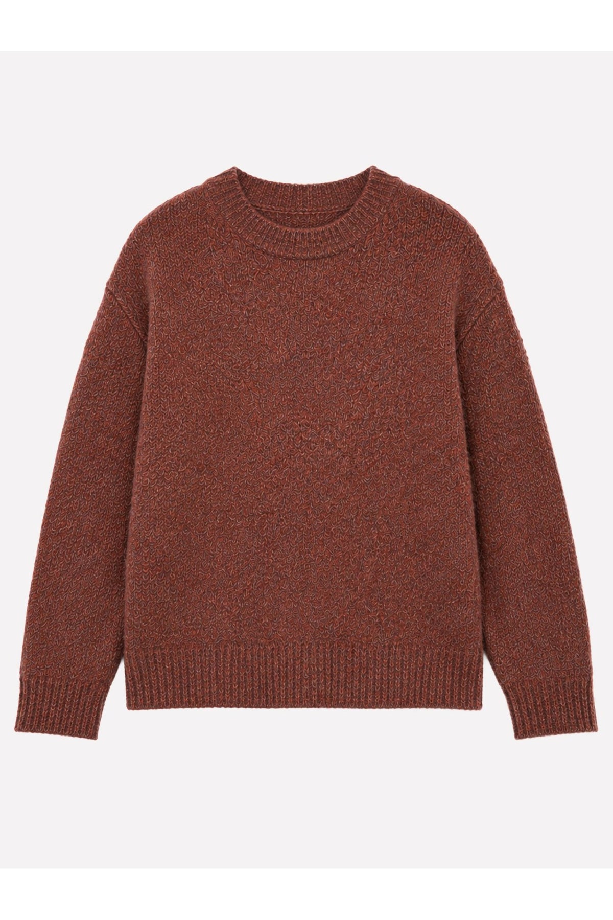 Fransa FRELLIS PU 1 Rum Raisin Melange Jumper – product front. Shop Fransa at Dotique.