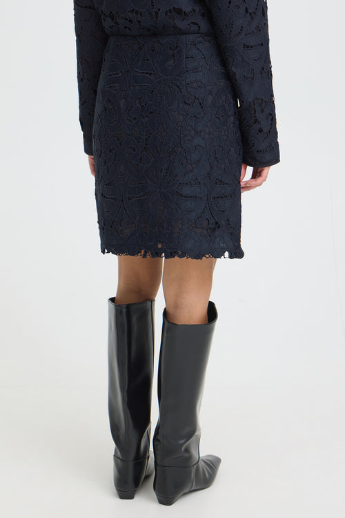 Fransa FRGABRIELLE SK 1 Salute Skirt – model back. Shop Fransa at Dotique.