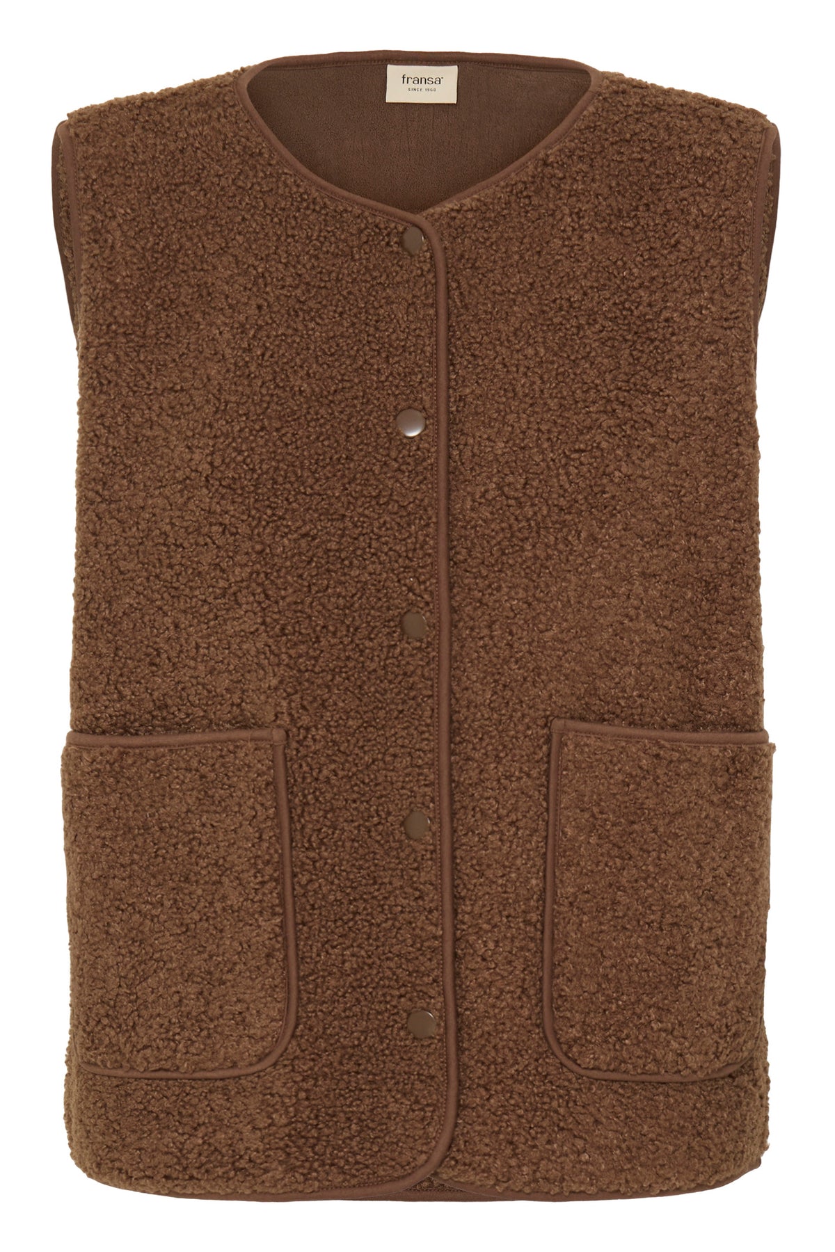 Fransa FRGWYNNE WA 3 Rain Drum Waistcoat – product front. Shop Fransa at Dotique.