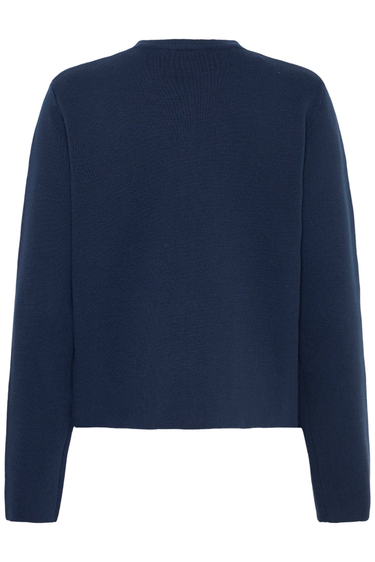 Fransa FRITA CAR 14 Navy Blazer Cardigan – product back. Shop Fransa at Dotique.